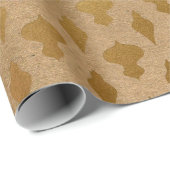 Goud folie Kerstmis Cadeaupapier (Rol Hoek)