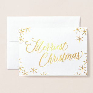 Goud Folie Kerstmis Sterren Wenskaart Allerpretzig Kaarten
