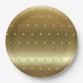 Goud Folie Kleur Stippen   Papieren Bordje