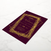 GOUD FOLIE Lijst Tekst Nikah Walima Islamitisch Hu Folie Uitnodiging (Gedraaid)