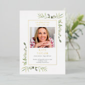 Goud Folie Loofwerk Funeral Order Of Service Progr Uitnodiging (Staand Voorkant)