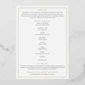 Goud Folie Loofwerk Funeral Order Of Service Progr Uitnodiging (Achterkant)