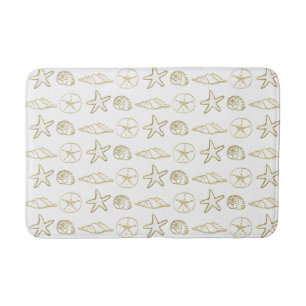 Goud Folie Look Zee Schelpen Chic Strand Elegant W Badmat