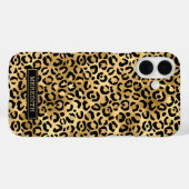 Goud Folie Luipaardprint Monogram Case-Mate iPhone Case (Achterkant (horizontaal))