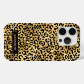 Goud Folie Luipaardprint Monogram Case-Mate iPhone Case (Achterkant (horizontaal))
