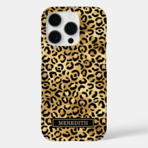 Goud Folie Luipaardprint Monogram