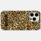 Goud Folie Luipaardprint Monogram  Case-Mate iPhone Case (Achterkant (horizontaal))