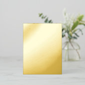Goud folie luxe folie uitnodiging briefkaart (Staand Voorkant)