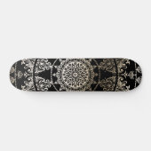 Goud Folie Mandala | Aangepaste Kleur Persoonlijk Skateboard (Horizontaal)
