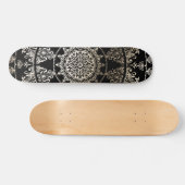 Goud Folie Mandala | Aangepaste Kleur Persoonlijk Skateboard (Horizontaal)