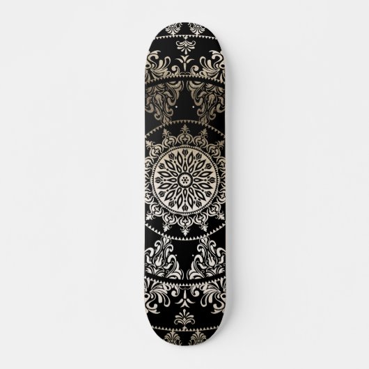 Goud Folie Mandala | Aangepaste Kleur Persoonlijk Skateboard (Voorkant)