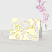 Goud folie marmer wervelende blanco kaart (Orchidee)