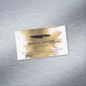 Goud Folie Mes | Chef Culinaire Magnetisch Visitekaartje (Voorbeeld)