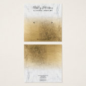 Goud folie met marmer-geel opdruk vierkante visitekaartjes (Voorkant /achterkant)