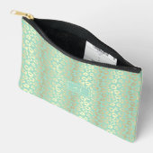 Goud Folie Mintgroene Luipaardprint Monogram Etui (Open)