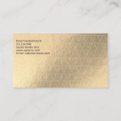 Goud Folie | Mode Lux Driehoek Patroon Visitekaartje (Achterkant)