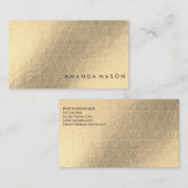 Goud Folie | Mode Lux Driehoek Patroon Visitekaartje (Voorkant / Achterkant)