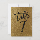 Goud Folie Moderne Script Tafelnummer 7 (Achterkant)