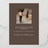 Goud Folie Moderne Trouwkaart Save the Date Folie Uitnodiging (Achterkant)