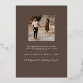 Goud Folie Moderne Trouwkaart Save the Date Uitnodiging (Achterkant)