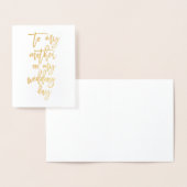 Goud Folie Moeder van de bruid Trouw Bedankt Folie Kaarten (Display)