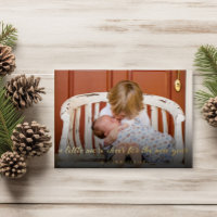 Goud Folie Nieuwjaars Baby Geboorte Aankondiging