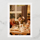 Goud Folie Notenkraker Kerstkaarten Folie Uitnodiging (Achterkant)