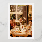 Goud Folie Notenkraker Kerstkaarten Uitnodiging (Achterkant)