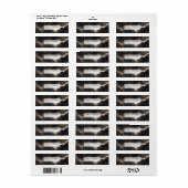 Goud Folie Obsidiaan Marmer Retouradres Etiket (Full Sheet)