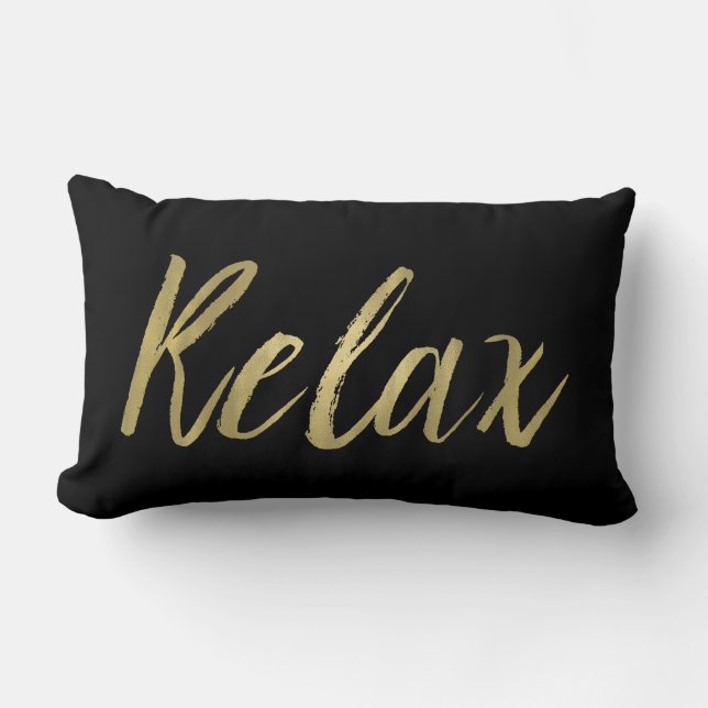 Goud Folie Ontspanning Kussen (Voorkant)