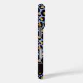 Goud Folie Op Blauwe Luipaardprint Monogram Case-Mate iPhone Case (Achterkant / Rechts)