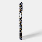 Goud Folie Op Blauwe Luipaardprint Monogram Case-Mate iPhone Case (Achterkant / Rechts)