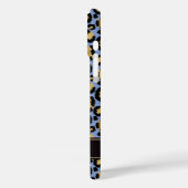 Goud Folie Op Blauwe Luipaardprint Monogram Case-Mate iPhone Case (Achterkant / Links)
