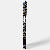 Goud Folie Op Blauwe Luipaardprint Monogram Case-Mate iPhone Case (Achterkant / Rechts)