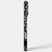 Goud Folie Op Blauwe Luipaardprint Monogram Case-Mate iPhone Case (Achterkant / Rechts)