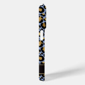 Goud Folie Op Blauwe Luipaardprint Monogram Case-Mate iPhone Case (Achterkant / Rechts)