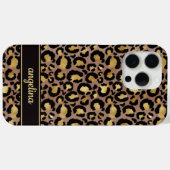 Goud Folie Op Bruine Luipaardprint Monogram Case-Mate iPhone Case (Achterkant (horizontaal))