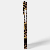 Goud Folie Op Bruine Luipaardprint Monogram Case-Mate iPhone Case (Achterkant / Links)