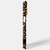 Goud Folie Op Bruine Luipaardprint Monogram Case-Mate iPhone Case (Achterkant / Rechts)