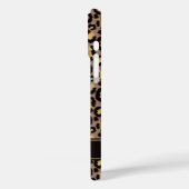 Goud Folie Op Bruine Luipaardprint Monogram Case-Mate iPhone Case (Achterkant / Links)