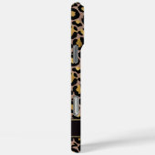 Goud Folie Op Bruine Luipaardprint Monogram Case-Mate iPhone Case (Achterkant / Rechts)