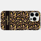 Goud Folie Op Bruine Luipaardprint Monogram Case-Mate iPhone Case (Achterkant (horizontaal))