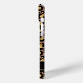 Goud Folie Op Bruine Luipaardprint Monogram Case-Mate iPhone Case (Achterkant / Links)