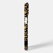 Goud Folie Op Bruine Luipaardprint Monogram Case-Mate iPhone Case (Achterkant / Rechts)