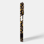 Goud Folie Op Bruine Luipaardprint Monogram Case-Mate iPhone Case (Achterkant / Rechts)