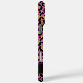 Goud Folie Op Heet Roze Luipaardprint Monogram Case-Mate iPhone Case (Achterkant / Rechts)