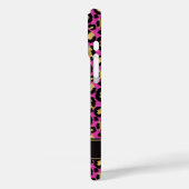 Goud Folie Op Heet Roze Luipaardprint Monogram Case-Mate iPhone Case (Achterkant / Links)