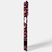 Goud Folie Op Heet Roze Luipaardprint Monogram Case-Mate iPhone Case (Achterkant / Rechts)