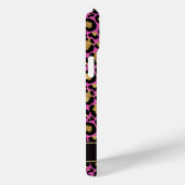 Goud Folie Op Heet Roze Luipaardprint Monogram Case-Mate iPhone Case (Achterkant / Rechts)