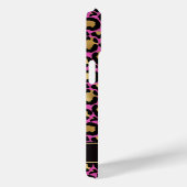 Goud Folie Op Heet Roze Luipaardprint Monogram Case-Mate iPhone Case (Achterkant / Rechts)